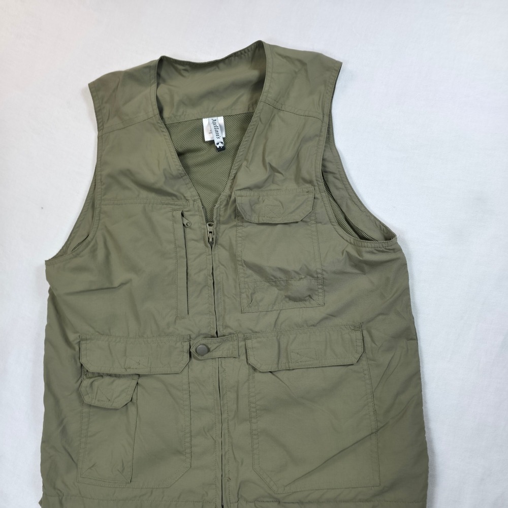 Magellan's Travel Gear Utility Vest Womens Small Olive Green‎ Nylon Multi Pocket
